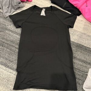 Black Lululemon Swiftly Tech Short-Sleeve Shirt